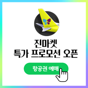 진마켓 특가 프로모션 오픈 항공권 예매